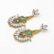 E-3659  Europe and America 2016 New Beautiful Fashion Clear Crystal Earrings Elegant Turquoise Dangle Earrings For Women