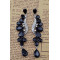 E-3665 Fashion Style Silver plated drop rhinestone leaf shape Dangle Earrings