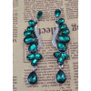 E-3665 Fashion Style Silver plated drop rhinestone leaf shape Dangle Earrings