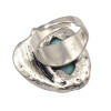 R-1305 New Design Bohemian Style Silver Plated Natural Turquoise Finger Ring for Women Jewelry Adjustable