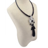 N-5982 Fashion Women Jewelry Bohemian Vintage Silver  Turquoise Beaded Long Tassel  Choker Necklaces