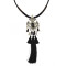 N-5982 Fashion Women Jewelry Bohemian Vintage Silver  Turquoise Beaded Long Tassel  Choker Necklaces