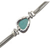 B-0656  Women's Vintage Retro Tibetan Silver Geometric Turquoise Stone Bracelets& Bangles Jewelry For Women