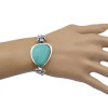 B-0656  Women's Vintage Retro Tibetan Silver Geometric Turquoise Stone Bracelets& Bangles Jewelry For Women