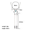 N-5990 New  Fashion Vintage Silver/Gold Plated  Natural Turquoise Tassel  Pendant Leaf Shape Necklace for Women