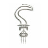 N-5993 Fashion high quality silver gold plated charm crystal rhinestone multi layer tassel beads pendant necklaces for women jewelry