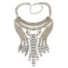 N-6008  European style luxury brand full rhinestone crystal flower vintage statement necklace vintage maxi colar fashion women jewelry
