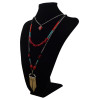 N-6017 New Fashion Silver Plated Multilayer Chain Necklace Metal Leaf Pendant Necklaces for Women Jewelry