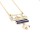 N-6014 New Fashion Jewelry Chain Link Turquoise Pendant Necklace Simple Design Jewelry for Women Girl Nice Gift