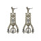 E-3678  New Fashion 2 Colors Gold Silver Plated Rhinestone Crystal Hollow Out Long Dangle Earrings Females Jewelry