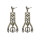 E-3678  New Fashion 2 Colors Gold Silver Plated Rhinestone Crystal Hollow Out Long Dangle Earrings Females Jewelry