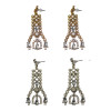 E-3678  New Fashion 2 Colors Gold Silver Plated Rhinestone Crystal Hollow Out Long Dangle Earrings Females Jewelry