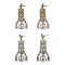 E-3678  New Fashion 2 Colors Gold Silver Plated Rhinestone Crystal Hollow Out Long Dangle Earrings Females Jewelry