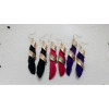 E-3682  Vintage Bronze Feather Earrings for Women New Charming Ethnic Jewelry Dangle Earrings