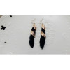 E-3682  Vintage Bronze Feather Earrings for Women New Charming Ethnic Jewelry Dangle Earrings