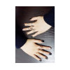 R-1313  New Fashion Women Punk Gold Silver Plated Black Resin Butterfly Flower Hollow Round Midi Knuckle Rings