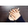 R-1312  Fashion luxury rhinestone  carved "KISEE ME" pattern double silver chain midi ring for wedding party crystal jewelry