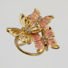 R-1315  New Fashion Gold Plated 3 Colors White Pink Black Charm Rhinestone Butterfly Scarf Buckle Brooch Women Accessories