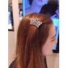 F-0297 New Women Lady Girl Fashion Exquisite Silver Plated Full Crystal Rhinestone Crown Sweet Hairpin Hair Clip