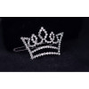 F-0297 New Women Lady Girl Fashion Exquisite Silver Plated Full Crystal Rhinestone Crown Sweet Hairpin Hair Clip