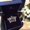 F-0297 New Women Lady Girl Fashion Exquisite Silver Plated Full Crystal Rhinestone Crown Sweet Hairpin Hair Clip