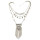 N-6029 Bohemia Style Vintage Silver Plated Alloy Multilayer Chains Rhinestone Tassel Chains Pendant Necklace Women Necklace