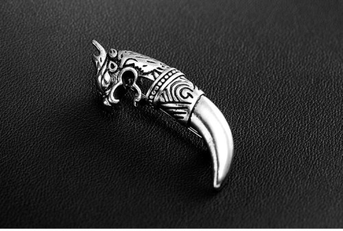 P-0302  New Fashion Vintage Silver Plated Metal Wolf Brooch Pin Jewelry For Men