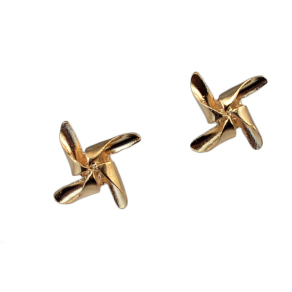 P-0310  2016 Fashion style gold plated cute tiny windmill shape collar brooch pin