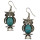E-3690 Bohemian Fashion style silver plated punk tiny cute owl pendant hook dangle earrings