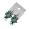 E-3690 Bohemian Fashion style silver plated punk tiny cute owl pendant hook dangle earrings