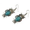 E-3690 Bohemian Fashion style silver plated punk tiny cute owl pendant hook dangle earrings