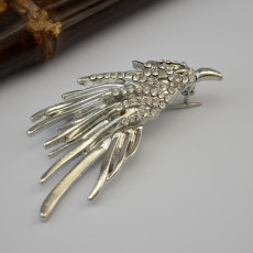 P-0311 Fashion retro style silver plated flying Phoenix shape brooch pin