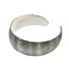 B-0664 Bohemian Tibetan Style Vintage Silver Plated Carving Stripe Wide Adjustable Cuff Bangles for Women Jewelry
