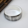 B-0664 Bohemian Tibetan Style Vintage Silver Plated Carving Stripe Wide Adjustable Cuff Bangles for Women Jewelry