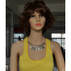 N-6082  Bohemian Style retro silver plated 3types turquoise moon shape pendant necklace