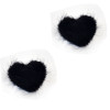 E-3714 Korean style fashion 4 colors love shape fuzz Venetian pearl earrings jewelry