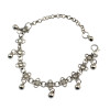B-0611 Gypsy Bohemian Vintage Silver Flowers Chain Anklet Bracelets Beads Tassel Foot Chain Women's Jewelry