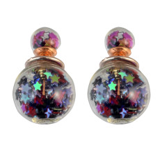 E-3720 Fashion style Glass ball star cute lovely stud earring for Women Jewelry