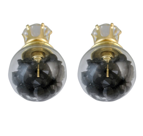 E-3720 Fashion style Glass ball star cute lovely stud earring for Women Jewelry