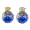 E-3721  new arrival korean fashion popular crystal glass ear stud earrings