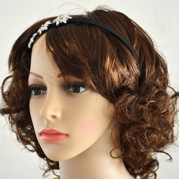 F-0313  New European Jewelry Carved Flower Crystal  Crown Headband Hair Accessory For Women