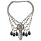 N-6101  Fashion Luxury Noble Style gun Black Clear Crystal Drop Multilayer Chian Pendant Necklace for Women Jewelry