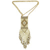 N-6112 Bohemian Fashion Chain Handmade 4 Colors Resin Beaded Long Tassel Statement Necklaces Women Jewelry