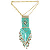 N-6112 Bohemian Fashion Chain Handmade 4 Colors Resin Beaded Long Tassel Statement Necklaces Women Jewelry
