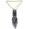 N-6112 Bohemian Fashion Chain Handmade 4 Colors Resin Beaded Long Tassel Statement Necklaces Women Jewelry