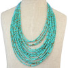 N-6110  6 Colors New Handmade Bohemian Fashion 20 Layers Resin Seed Beads Chain Choker Bib Statement Necklace Women Jewelry