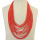 N-6110  6 Colors New Handmade Bohemian Fashion 20 Layers Resin Seed Beads Chain Choker Bib Statement Necklace Women Jewelry