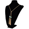 New Fashion Long Chain Punk Pendant Alloy Resin Necklace