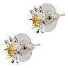 E-3726  Korea Style Fashion Silver Earring Flower Shape Stud Earrings For Women Girls Jewelry
