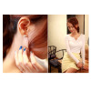 E-3726  Korea Style Fashion Silver Earring Flower Shape Stud Earrings For Women Girls Jewelry